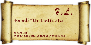 Horváth Ladiszla névjegykártya