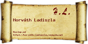 Horváth Ladiszla névjegykártya